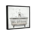 thumbnail image 3 of Stupell Relax Soak Unwind Bathtub Bubbles Typography Painting Black Floater Framed Art Print Wall Art, 3 of 9