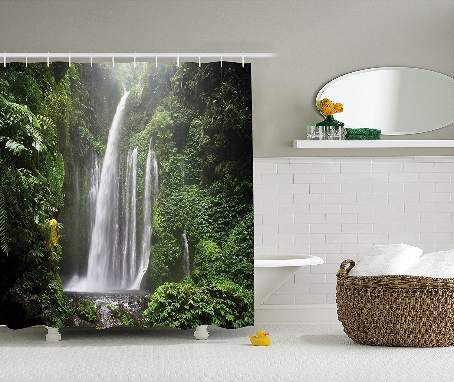 Waterfall Decor Collection, Rainforest Waterfall in Indonesia Tropical