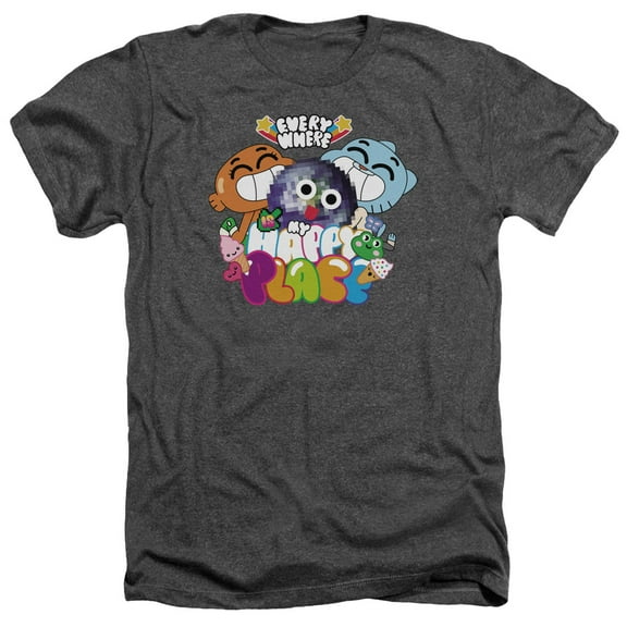 Amazing World Of Gumball - Happy Place - Heather Short Sleeve Shirt - Large