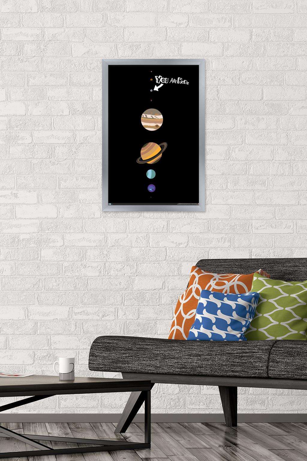 The Big Bang Theory - Planets Wall Poster, 14.725" x 22.375", Framed