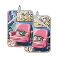 thumbnail image 7 of Yayeee Pot Holders Kitchen Heat Resistant with Pocket 7"x9.8" Cotton Oven Cooking Hot Pads, Art Cat, 7 of 7