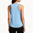 thumbnail image 2 of Hngshg Camisoles Grande Taille pour Femmes à Volants Sans Manches Amples Décontractées Col Rond T-Shirts Classiques Été Vacances Sortie Tee, 2 of 6