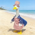 thumbnail image 5 of Porch Goose Statue with 4th of July Outfit – 20″ Goose Lawn Ornament Garden Outdoor Decor with American Flag Independence Day Goose Outfit Set, Funny Holiday Yard Decoration, 5 of 6