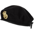 thumbnail image 1 of Mens French Beret Adjustable Beret Cap for Casual Wear Black Woolen Material 1Pack, 1 of 5