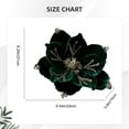 thumbnail image 3 of Glitter Poinsettia Christmas Artificial Flowers, Ongmies Flocking Fabric Christmas Flower - High-End Artificial Simulation Floral Decor, Christmas Decorations Indoor, 3 of 5