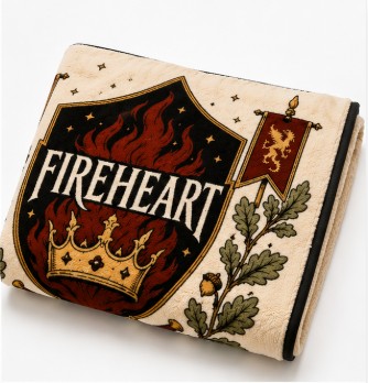 ROYAL PLUSH RASCHEL 50X60 THROW THRONE OF GLASS - FIREHEART