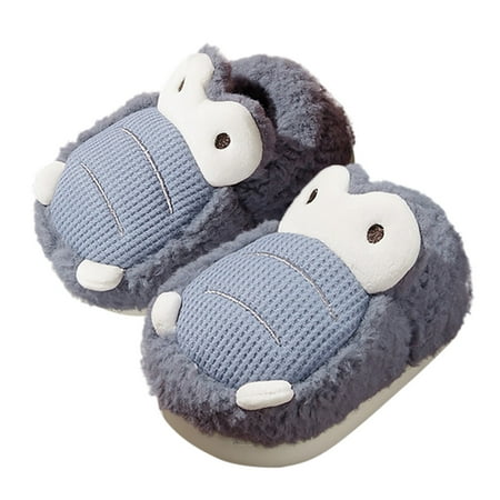 

ZMHEGW Baby Shoes Girls Boys Home Slippers Warm Dinosaur House Slippers For And Lined Winter Indoor For Toddler
