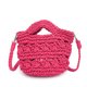 thumbnail image 1 of Bolso Mujer Ganchillo Tote Tejido Bolso Bandolera para Viajes Al Aire Libre Rosa Rojo Rojo, 1 of 9