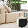thumbnail image 5 of Cloudy Sectional L - Shaped Couch Comfy No Assembly Required Cloud Couch with Deep Seat, All Sponge Fluffy Couch with Sleeper Chaise for Living Room Apartment(Beige), 5 of 9