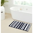 thumbnail image 2 of Better Trends 24" x 40" Bathroom Rugs 100% Polyester Soft Water Absorbent Non Slip Bath Mat Machine Washable Rug Hugo Collection - Navy, 2 of 4