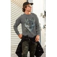 thumbnail image 2 of Timber Wolf Face Mens Long Sleeve T Shirt, 2 of 5