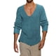 thumbnail image 1 of Gibobby Suéter hombre Suéter de manga larga algodón con cuello redondo para hombre(Azul,Extra Grande), 1 of 5