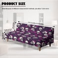 thumbnail image 6 of SCRAWLGOD Skull Rose Print Sofa Cover with Elastic Bottom Armless Futon Slipcovers Dustproof Soft Couch Covers Anti Scratch for Living Room, 6 of 9