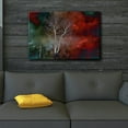 thumbnail image 2 of wall26 - Lone Tree Over a Red and Teal Watercolor Paint - Canvas Art Home Art - 12x18 inches, 2 of 4