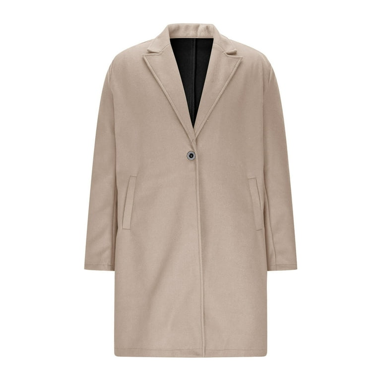 MaFYtyTPR Men's Fuzzy Coats Fashion Solid Color Casual Lapel