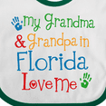 thumbnail image 4 of Inktastic Florida Grandma Grandpa Loves Me Boys or Girls Baby Bib, 4 of 4