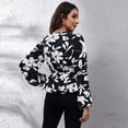 thumbnail image 2 of Lu's Chic Women's Long Sleeve Top Thin Pullovers V Neck Bishop Sleeve Babydoll Lightweight Polyester Pull Over Patterned13 X-Large, 2 of 4