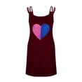 thumbnail image 3 of SCSAlgin Women Sleeveless Heart Printed Night Gown Spaghetti Strap Sleep Dress Chemise Sleepwear, 3 of 5