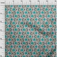 thumbnail image 2 of oneOone Cotton Poplin Fabric Leaves & Floral Block Decor Fabric Printed BTY 56 Inch Wide, 2 of 5
