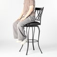 thumbnail image 6 of Homy Casa 2-Piece Swivel Reception Stools, 30" Seat Height, Metal Frame & Padded Seat, Stylish & Durable for Waiting Areas, Black, 6 of 6