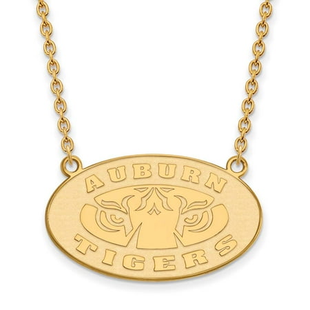 Auburn Large (3/4 Inch) Pendant w/ Necklace (14k Yellow Gold)