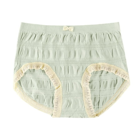 Bigersell Cotton Seamless Underwear Women Clearance Panties Women Bikini Panty Style P-419 Polyester Bikini Panties Seamless Underwear Ladies Thong Briefs High Waist Women s Panties Green One Size
