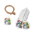 thumbnail image 1 of 100 etiquetas navideñas para decorar pasteles, dulces y regalos. Incluyen cordón. Ideales para colgar en bolsas o fiestas. Muñeco de nieve, 1 of 6