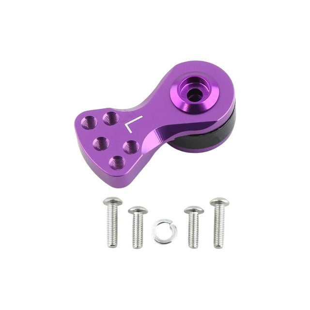 ZheElen Section Force Servo Protection Anti-Usure Bras de Direction Demi-Servo Bras 1/8 Télécommande Bateau M/noir L/violet