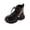 Black, variant on Girls' Booties, Heart Fall Winter Zip Ankle Soft Sole Casual Faux Leather, Zip-Up Ankle-High Casual Low Heel Round Toe Boots for Toddler, 3.5-4 Years