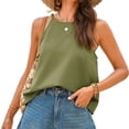 thumbnail image 5 of Sleeveless Solid Color Women Halter Casual Tank Tops Camisole, 5 of 6