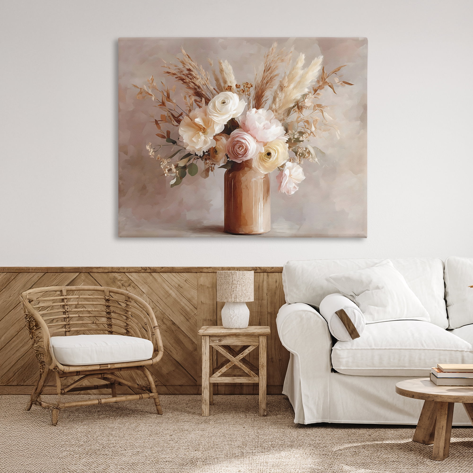 Stupell Industries Elegant Wheat Bouquet in Vase Canvas Wall Art, design by Franklyn Gregory