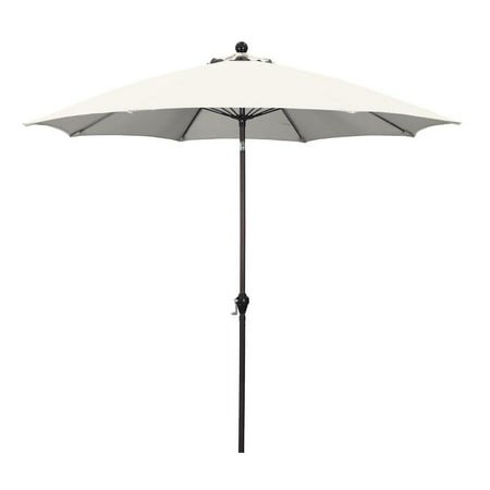 Lime Green Umbrella Sunline 9' Patio Market Umbrella in Polyester with Bronze Aluminum Pole Fiberglass Ribs 3-Way Tilt Crank Lift ()