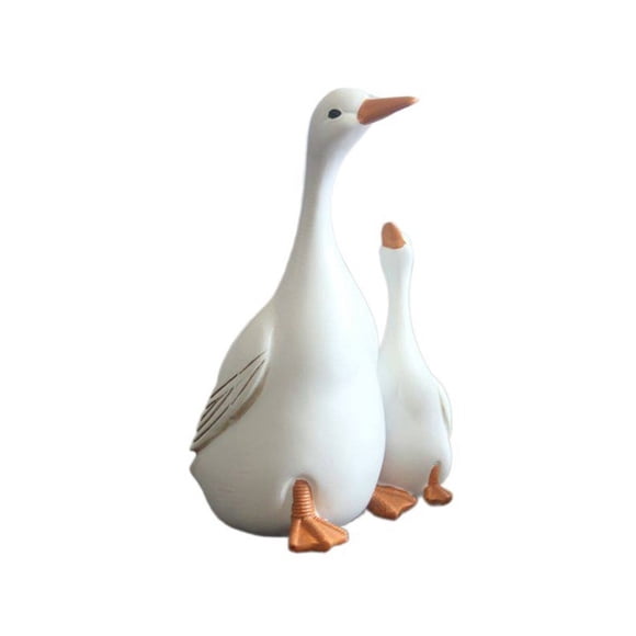 Simulation Duck Toy Synthetic Resin Mother and Baby Duck Model for Household Tabletop Living Room Ornament