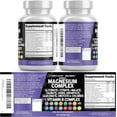thumbnail image 5 of Clean Nutraceuticals Magnesium Complex with Magnesium Glycinate Citrate Malate Oxide Taurate Aspartate Orotate & Mag Chloride, Zinc Copper Manganese & Vitamin C B1 B2 B6 B12 Complex - 1Pack, 5 of 8