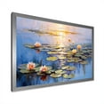thumbnail image 2 of Designart "Monet's Water Lily Pond Reflections in Art IV" Cottage Framed Wall Art Decor - Country Green Lake Living Room Framed Canvas Art, 2 of 6