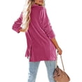 thumbnail image 2 of Hanerdun Women Velvet Suit Blazers Female Solid Shawl Collar Cardigan Pink XL, 2 of 5