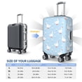 thumbnail image 6 of Daiia Goose White Flowers Luggage Cover, Thickened Washable Travel Luggage Covers, Elastic Unique Baggage Covers for 18-20 inch Luggage-Large, 6 of 9