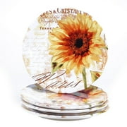 Angle View: Certified International Paris Sunflower 11'' Dinner Plate (Set of 4)