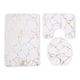 thumbnail image 1 of Juego de 3 alfombrillas de baño antideslizantes, suaves, transpirables y lavables. Blanco, 1 of 8