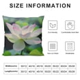 thumbnail image 5 of JRXY  Throw Pillow Cover Lotus Flowers Watercolor Summer Floral Blossom Botanical Green Leaves Plant Garden Decor Lumbar Pillow Case Cushion for Sofa Couch Bed White, 5 of 5