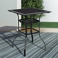 thumbnail image 6 of Afuera Living 36" Metal Outdoor Dining Table in Black Finish, 6 of 7