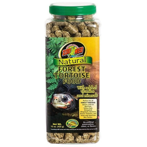 Zoo Med Natural Forest Tortoise Food [Reptile Tortoise Food, Reptile Supplies] 45 oz (3 x 15 oz)