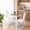 Glass Table-PU White, variant on Dining Table Set for 2, 3 Piece Kitchen Table Set with 2 Upholstered PU Leather Chairs for Dining Room, Living Room, Apartment, Small Space, Grey