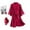 Red, variant on TIMIFIS Women's Silk Robes Lace Robes Bride Bridesmaid Party Satin Bathrobe V Neck Sleepwear Loungewear Dressing Gowns with 3/4 Sleeve - Spring/Summer