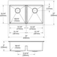 thumbnail image 2 of Elkay Ectsra33229tfc Crosstown 33" Undermount Double Basin Stainless Steel Kitchen Sink -, 2 of 7