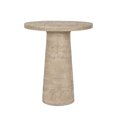 thumbnail image 2 of Circular Cream Side Table | Can Be Used as Chairside or Entryway Piece | Expertly Made from Durable Magnesium | Complements Diverse Interiors, 2 of 6