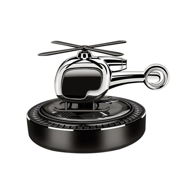 Difusor de Aromaterapia Solar para Coche con Diseño de Helicóptero, Fragancia de 10 ml a Base de Plantas, Ambientador Giratorio Automático, Desodorizante Decorativo para Vehículos y Hogar