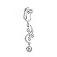 thumbnail image 1 of 1PC Fake Piercing Belly Button Rings Fake Belly Rings Butterfly Clip On Umbilical Navel Piercing Cartilage Earrings Body Jewelry ZR, 1 of 7