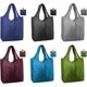 thumbnail image 1 of BeeGreen Lindo patrón de perro bolsas de comestibles plegables reutilizables, lavables, paquete de 6 bolsas de compras de tela de poliéster resistente Xlarge 50LBS para comestibles, ecológicas, 1 of 4