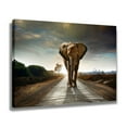 thumbnail image 2 of Single Walking Elephant Canvas Poster Bedroom Decor Sports Landscape Office Room Decor Gift,Frame-style,08x12inch(20x30cm), 2 of 8
